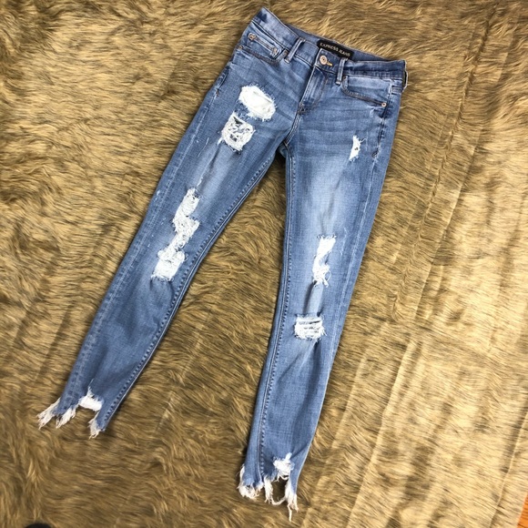 Express Mid Rise Skinny Jeans - Picture 3 of 7